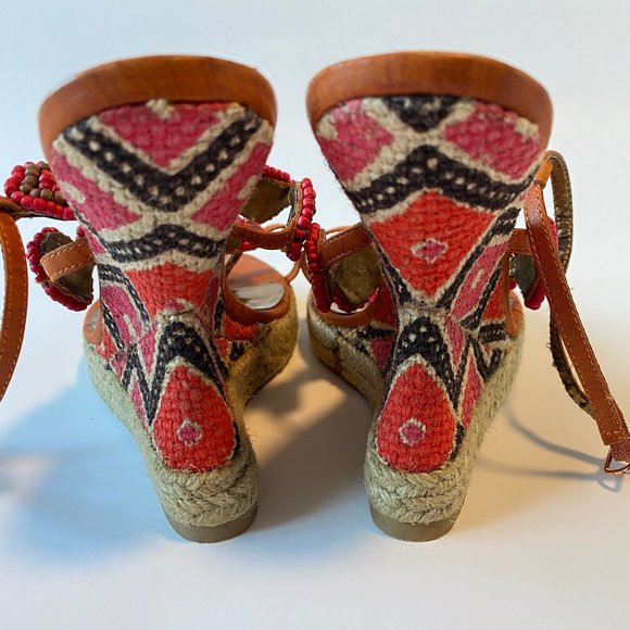 JLo by Jennifer Lopez Beaded Aztec Wedge Sandals - Picture 5 of 11